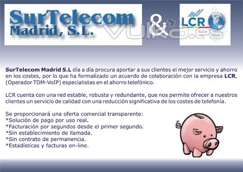 Acuerdo Firmado con LCR. Ofrecemos ahorro en las llamadas telefnicas