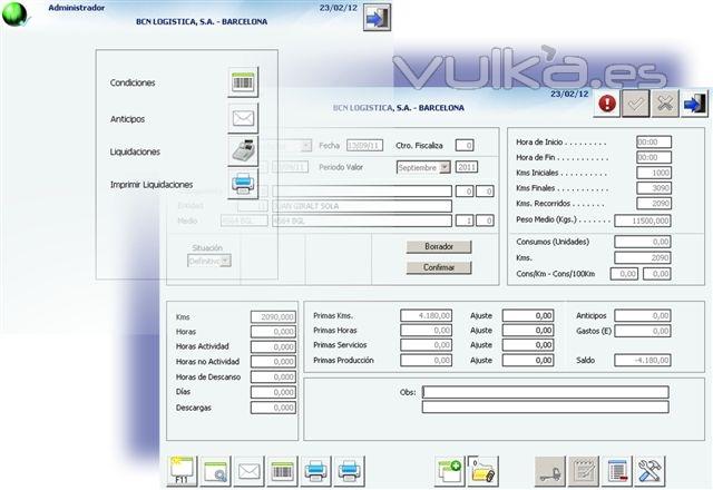 LIQUIDACIN CONDUCTOR: Sistema integrado de gestin de liquidacin con conductores.