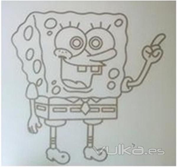 BOB ESPONJA Mecanizados de rtulos, letras, nmeros,figuras y siluetas para decorar   MECANIZADOS DE