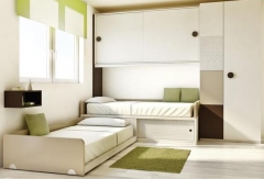 Dormitorio juvenil con altillo y 2 camas