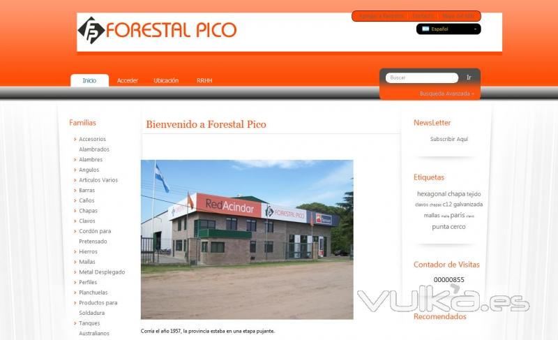 Pgina de Inicio de Forestal Pico. www.forestalpico.com.ar