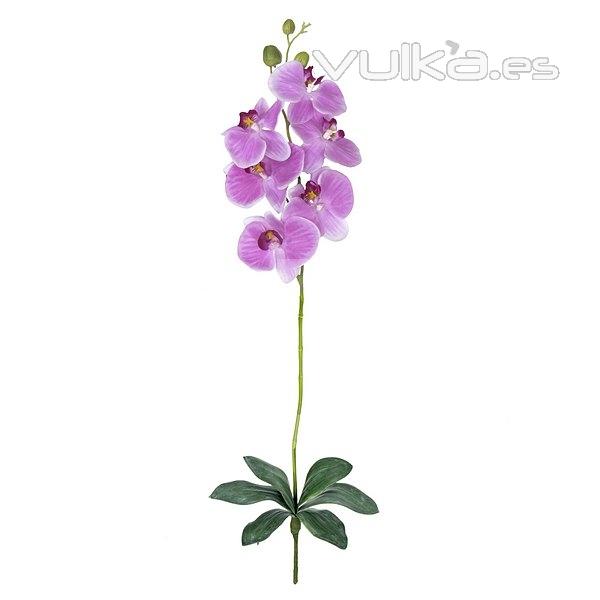 Flores artificiales. Rama orquideas artificiales latex lavanda con hojas 85 en lallimona.com (1)