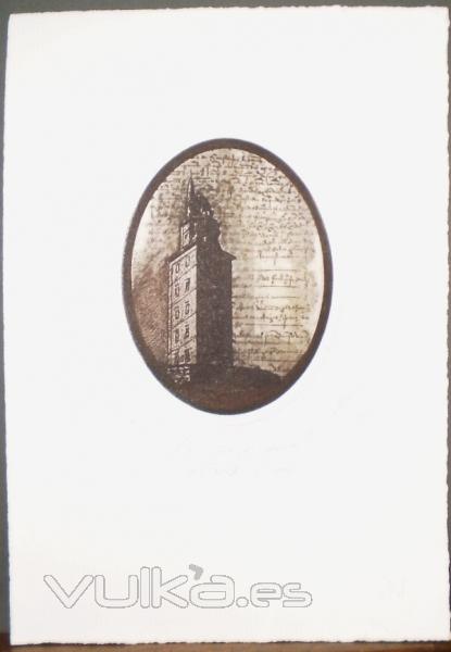 Torre de Hrcules - Grabado - Med. mancha: 12 x 9 - 50 EUR