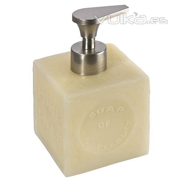 Accesorios de bao, Dosificador bao soap cuadrado beige en lallimona.com (1)