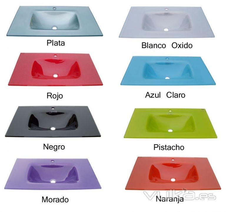 LAVABOS DE CRISTAL.   VARIOS COLORES, VARIAS MEDIDAS