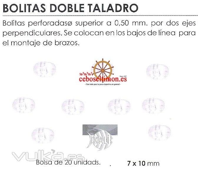 www.ceboeltimon.es - Blister 20 perlas Kali Perforadas Doble Taladro 