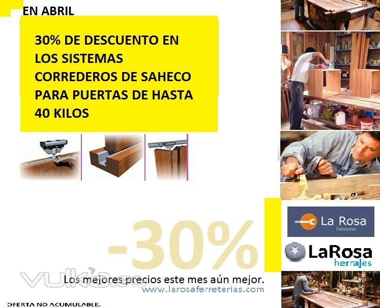 Oferta abril sistemas correderos Saheco SF-42