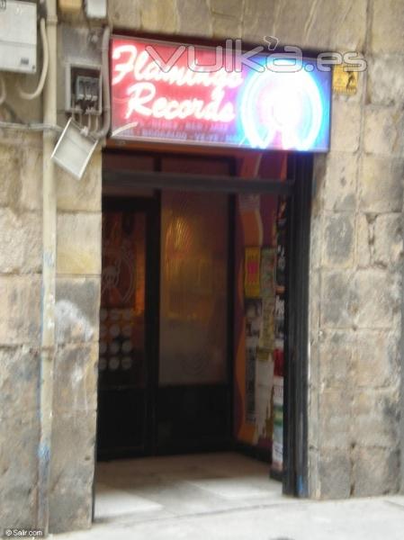 Entrada de Flamingo Records en el Casco Viejo de Bilbao