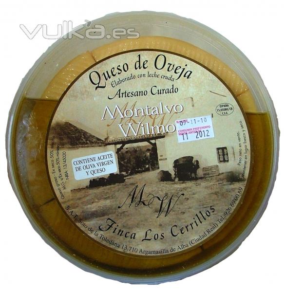 Queso artesano curado Montalvo en Aceite de Oliva - www.dlamancha.es