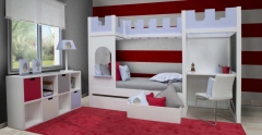 Ambiente castillo. cama nido, mdulo, cajones, escritorio... de babyroom