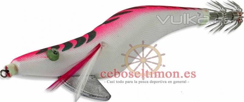 www.ceboseltimon.es - JIBIONERA KALI 9 CMS TELA PLOMO 3,0 GR ROSA