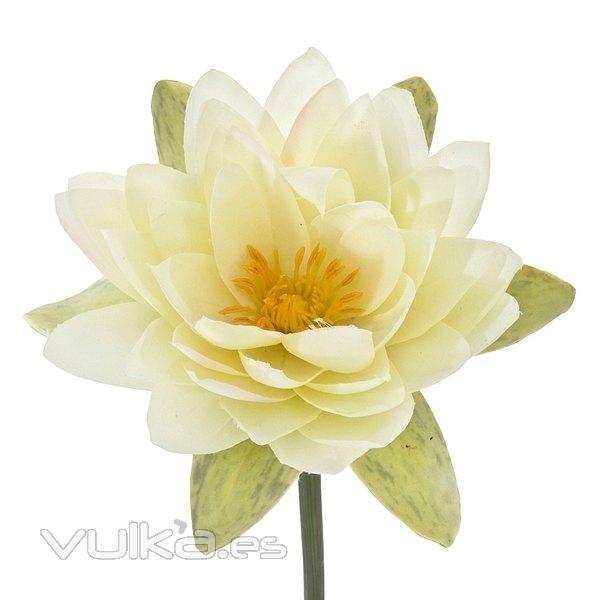 Flores artificiales. Flor lotus artificial grande en La Llimona home