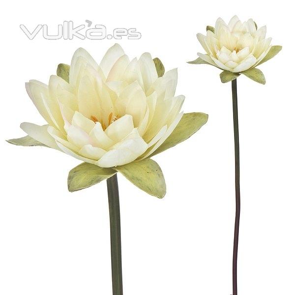 Flores artificiales. Flor lotus artificial grande en La Llimona home (1)