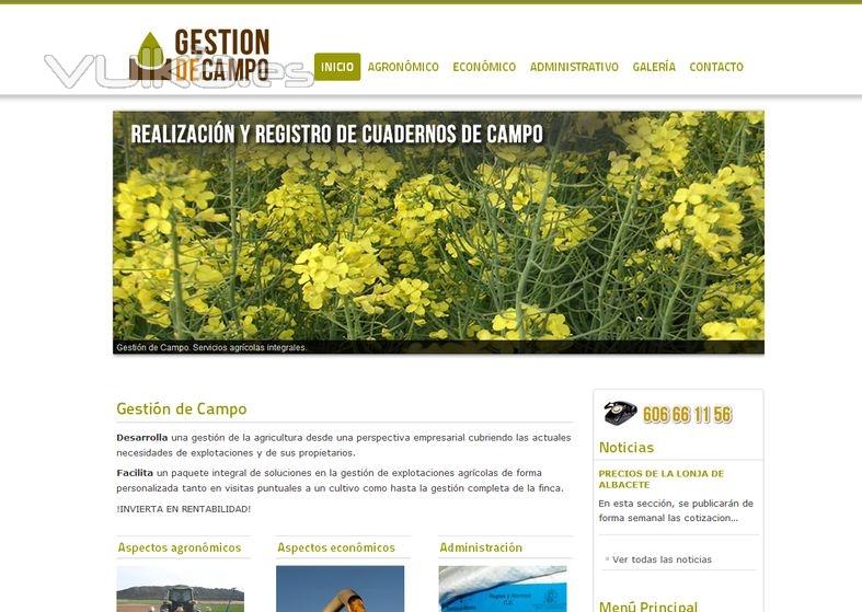 Gestin de campo. web para ingeniera agrcola