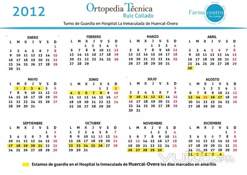 calendario guardias ortopedia tcnica ruiz collado