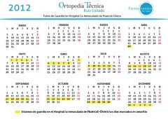 Calendario guardias ortopedia tecnica ruiz collado