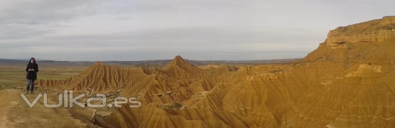 Desde el mirador de Piskerra. Las Bardenas Reales de Navarra.