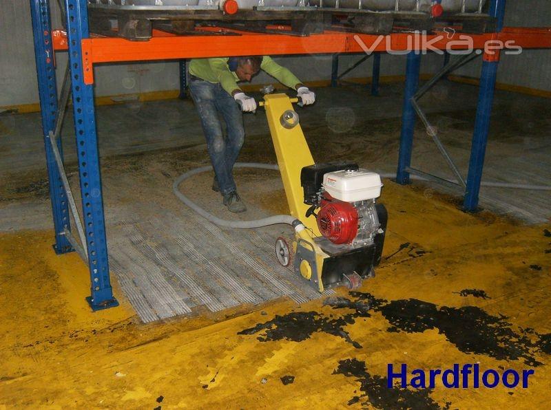 fresado hormigon para instalar paviment continuo de resina