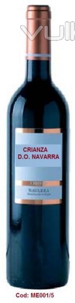 CRIANZA WINE D.O. NAVARRA  GRAPE: 80% Tempranillo, 15% Cabernet Sauvignon, 5% Merlot.  Fermentation 