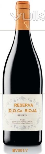 RESERVA D.O. Ca. RIOJA Alcohol: 13.5 % Vol. Total acidity: 5.6 g/l. Harvest date: 2nd  week of Octob