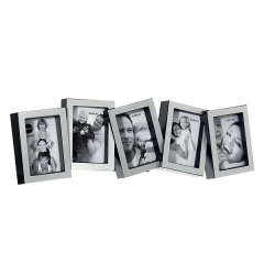 Portafotos multiventanas. portafotos multiple vanity plateado 5 fotos en la llimona home