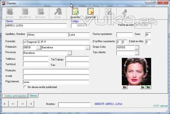 GESTPEL.COM : Ficha cliente ejemplo