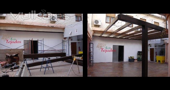 Pergola de madera hecha por nosotros