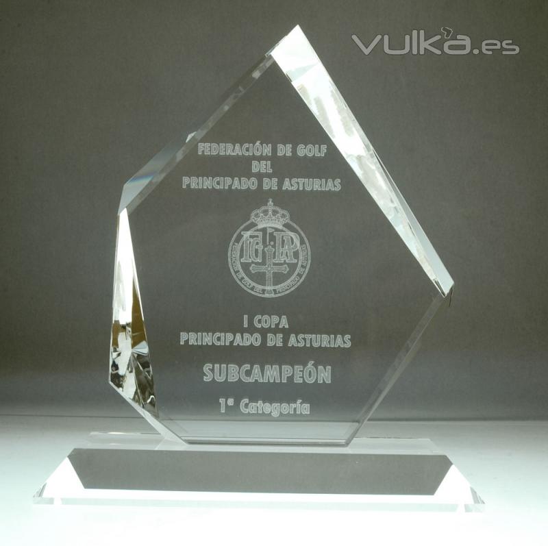 Premios en cristal 3d