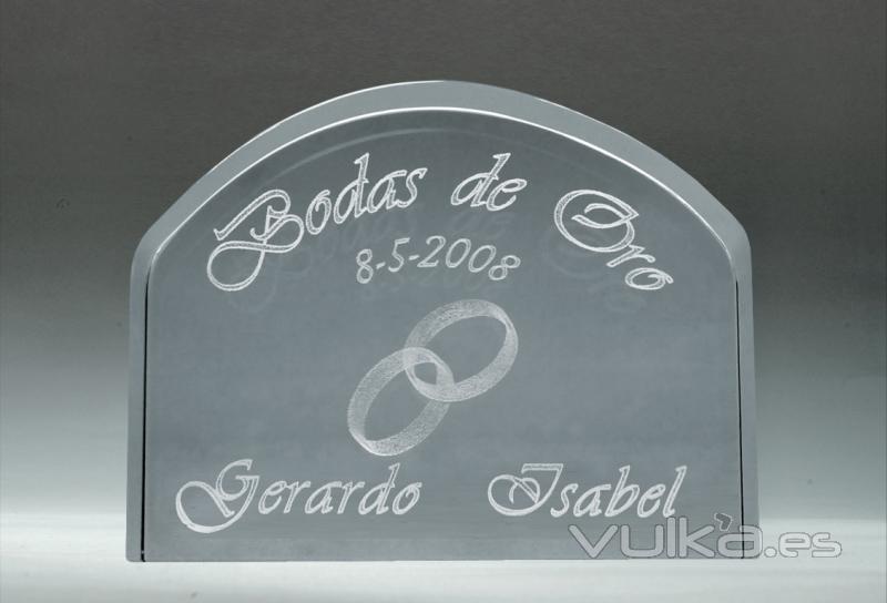 Regalos de boda en cristal 3D