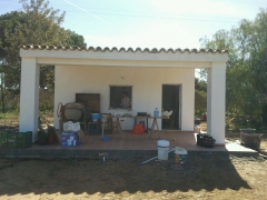Construcción completa de casa de campo.