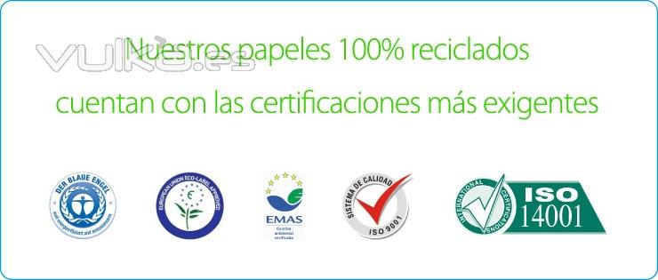 Todos nuestros papeles cumplen las más rigurosas certificaciones