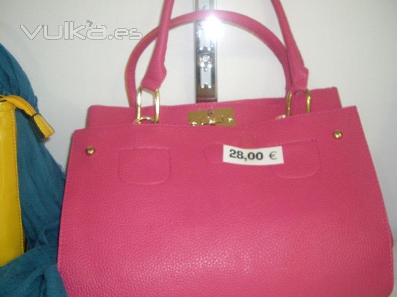 Bolso fucsia tipo Herms 