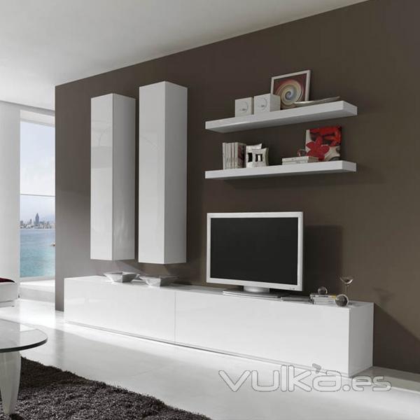 MODULAR DE SALON MODERNO BLANCO/ARTIC