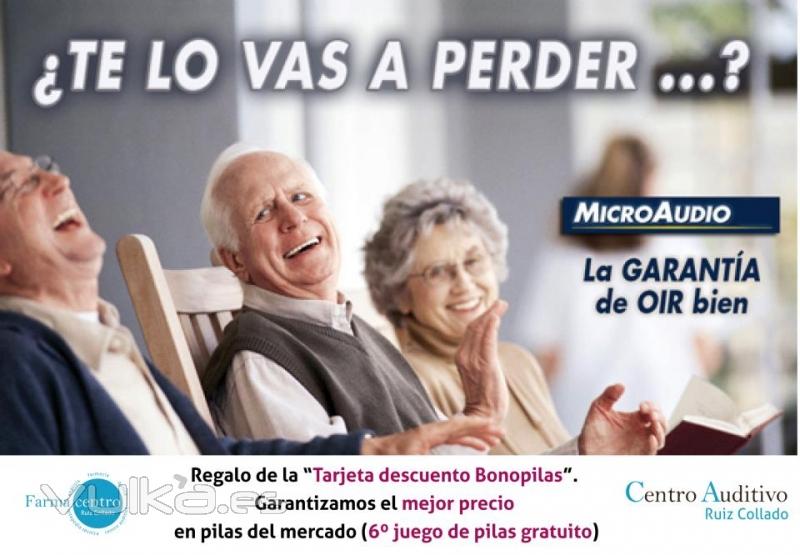 PROMOCIÓN PILAS AUDÍFONO FARMACENTRO RUIZ COLLADO