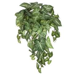 Plantas colgantes artificiales. planta artificial colgante syngonium verde en la llimona home
