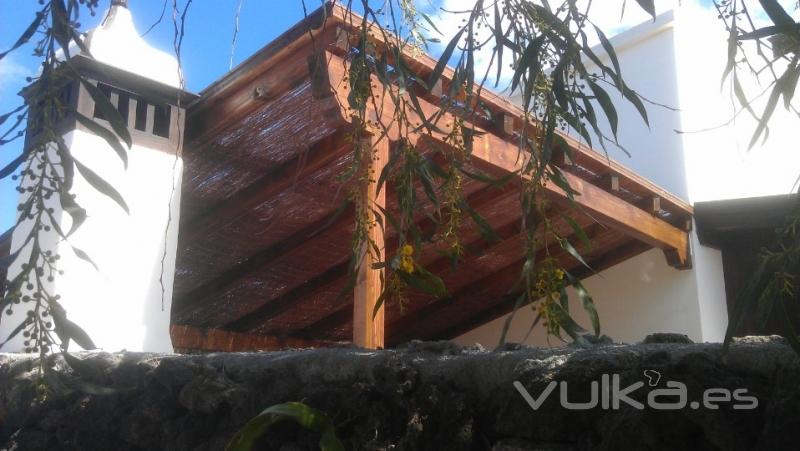 pergola en lanzarote . WWW.ALUMINIOMADERA.COM