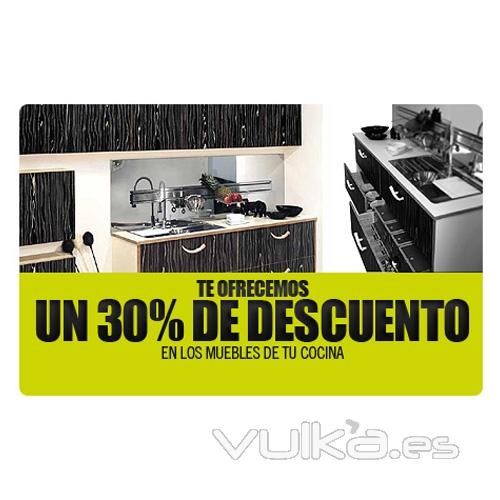 Descuento del 30% en muebles de cocina