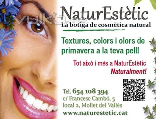 Texturas, colores y olores de primavera en tu piel en Mollet del Vallès. Cosmetica Natural.
