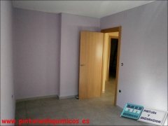 Pintura plastica mate, techo blanco y paredes color va041