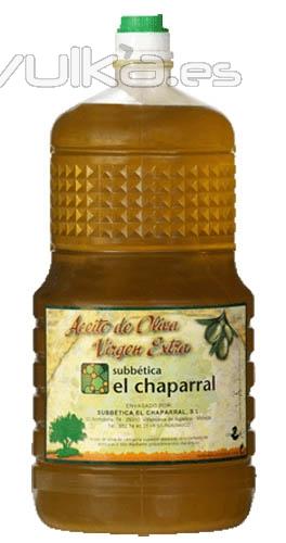 Garrafa 2 litros de aceite de oliva virgen extra el chaparral