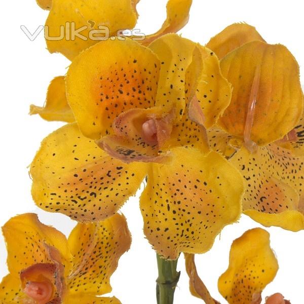 Plantas artificiales con flores. Planta orquidea artificial vanda naranja 33 en La Llimona home (1)