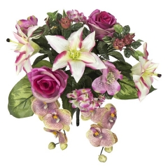 Bouquets y ramos artificiales. bouquet de flores artificiales lilium rosa  en la llimona home