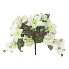 Bouquets y ramos artificiales. bouquet de flores artificiales lilium rosa en la llimona home (1)