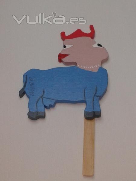 Marioneta de palo Paca la vaca