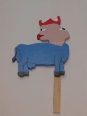 Marioneta de palo paca la vaca