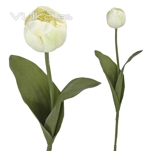 Flores artificiales. Flor tulipan artificial blanco 50 en La Llimona home (1)