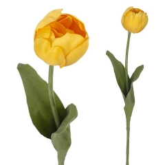 Flores artificiales flor tulipan artificial amarillo 50 en la llimona home (1)