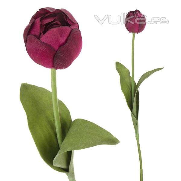 Flores artificiales. Flor tulipan artificial cereza 50 en La Llimona home (1)