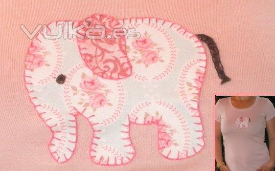 Camiseta Patchwork, Elefante 2.