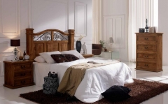 Mueble de dormitorio rusticos mexicanos con cabezal de forja vancuber